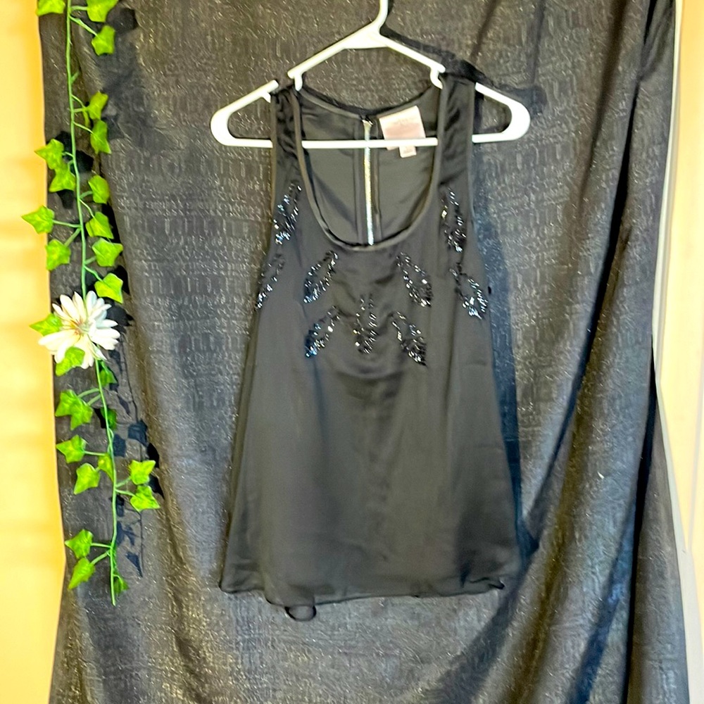 Romeo & Juliet Couture sequin sleeveless blouse Large